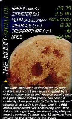 2005 Top Trumps Space Phenomena #NNO The Moon Front