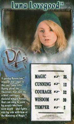 2007 Top Trumps Specials Harry Potter and The Order of The Phoenix #NNO Luna Lovegood Front