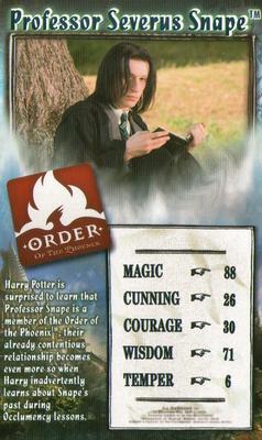 2007 Top Trumps Specials Harry Potter and The Order of The Phoenix #NNO Professor Severus Snape Front