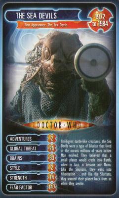 2008 Top Trumps Doctor Who 45 Years of Time Travel #NNO The Sea Devils Front