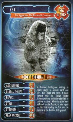 2008 Top Trumps Doctor Who 45 Years of Time Travel #NNO Yeti Front
