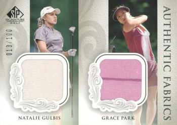 2004 SP Signature - Authentic Fabrics Dual #AD-GP Natalie Gulbis / Grace Park Front