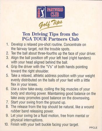 1999 PGA Tour Partners Club Golf Tips #PPCLE Tom Lehman Back