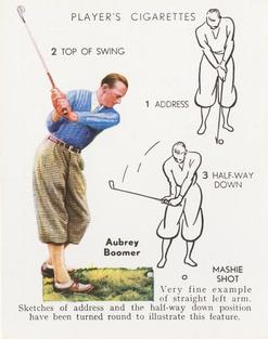 1939 Player's Golf #4 Aubrey Boomer Front