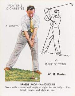 1939 Player's Golf #12 Bill Davies Front