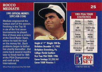 1992 Pro Set PGA Tour The Honda Classic #25 Rocco Mediate Back