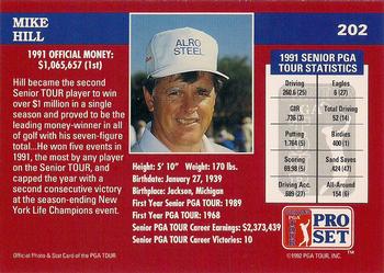1992 Pro Set PGA Tour The Honda Classic #202 Mike Hill Back