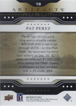 2021 Upper Deck Artifacts - Aurum #18 Pat Perez Back