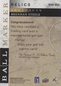 2021 Upper Deck Artifacts - Ball Marker #BM-BS Brendan Steele Back