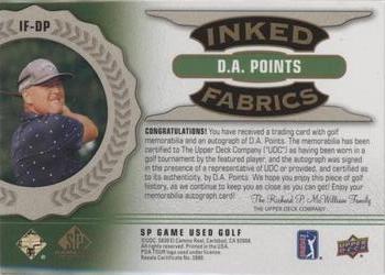 2021 SP Game Used - Inked Fabrics Spectrum #IF-DP D.A. Points Back
