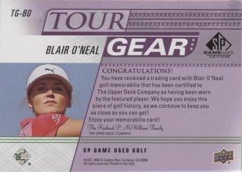 2021 SP Game Used - Tour Gear Purple #TG-BO Blair O'Neal Back