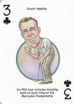 2005 Hero Decks Golf Heroes Playing Cards #3♣ Stuart Appleby Front