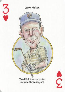 2005 Hero Decks Golf Heroes Playing Cards #3♥ Larry Nelson Front