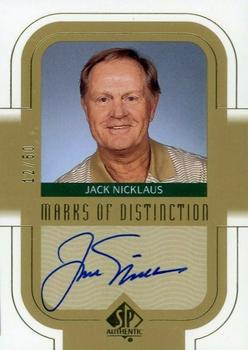 2003 SP Authentic - Marks of Distinction #MD-JN Jack Nicklaus Front