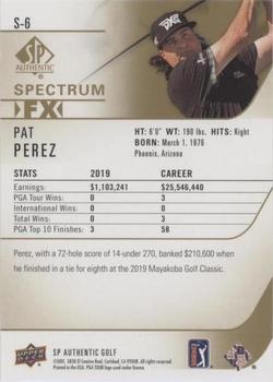2021 SP Authentic - Spectrum FX Blue #S-6 Pat Perez Back