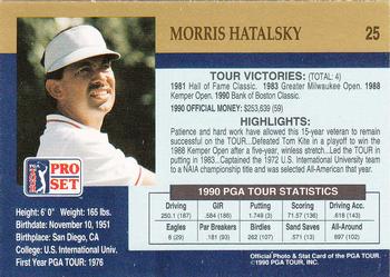 1990 Pro Set PGA Tour #25 Morris Hatalsky Back