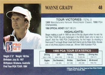 1990 Pro Set PGA Tour #48 Wayne Grady Back
