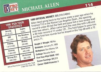 1991 Pro Set PGA Tour #114 Michael Allen Back