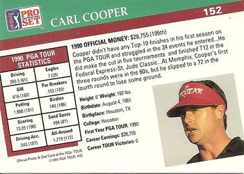1991 Pro Set PGA Tour #152 Carl Cooper Back