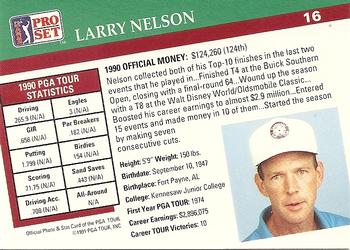 1991 Pro Set PGA Tour #16 Larry Nelson Back