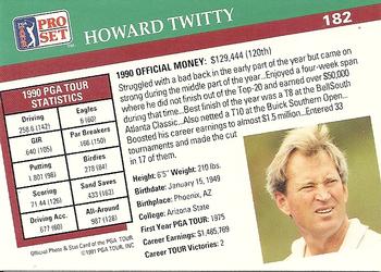 1991 Pro Set PGA Tour #182 Howard Twitty Back