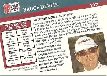1991 Pro Set PGA Tour #197 Bruce Devlin Back
