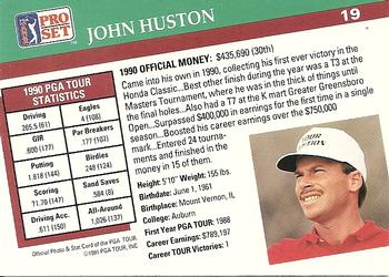 1991 Pro Set PGA Tour #19 John Huston Back