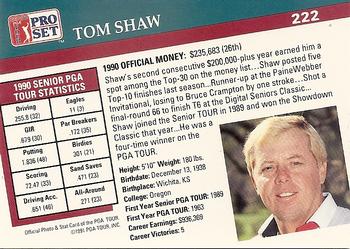 1991 Pro Set PGA Tour #222 Tom Shaw Back