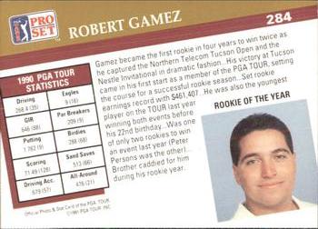 1991 Pro Set PGA Tour #284 Robert Gamez Back