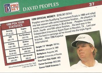 1991 Pro Set PGA Tour #37 David Peoples Back
