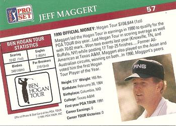 1991 Pro Set PGA Tour #57 Jeff Maggert Back