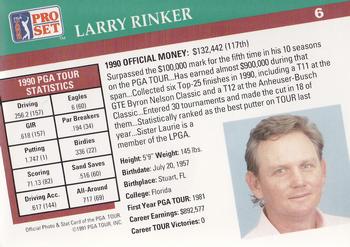 1991 Pro Set PGA Tour #6 Larry Rinker Back