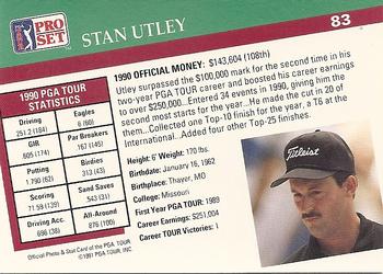 1991 Pro Set PGA Tour #83 Stan Utley Back