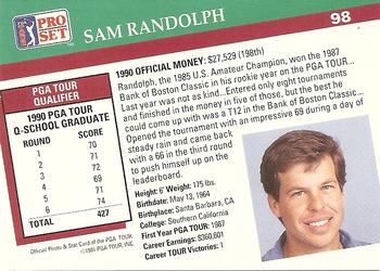 1991 Pro Set PGA Tour #98 Sam Randolph Back