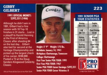 1992 Pro Set PGA Tour #223 Gibby Gilbert Back