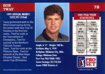 1992 Pro Set PGA Tour #78 Bob Tway Back