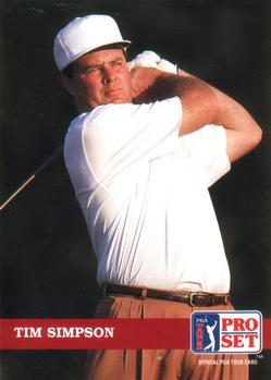 1992 Pro Set PGA Tour #80 Tim Simpson Front