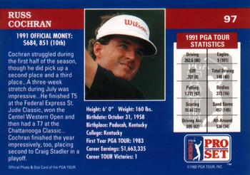 1992 Pro Set PGA Tour #97 Russ Cochran Back