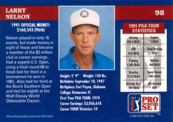 1992 Pro Set PGA Tour #98 Larry Nelson Back