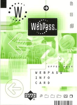 2001 Upper Deck #NNO WebPass Info Card Front