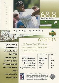 2002 Upper Deck #1 Tiger Woods Back
