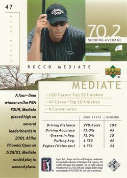 2002 Upper Deck #47 Rocco Mediate Back