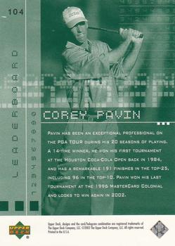 2002 Upper Deck #104 Corey Pavin Back