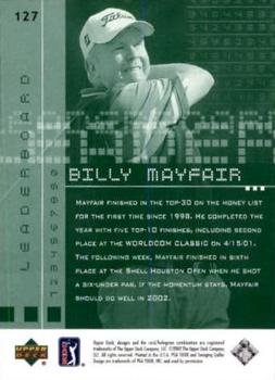 2002 Upper Deck #127 Billy Mayfair Back
