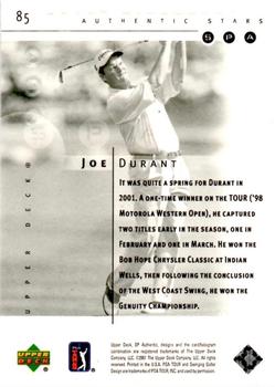 2001 SP Authentic #85 Joe Durant Back
