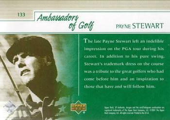 2001 SP Authentic #133 Payne Stewart Back