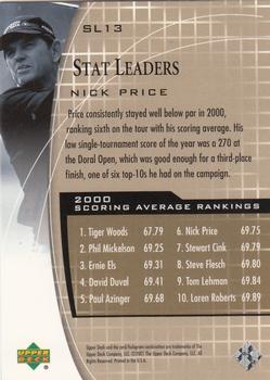 2001 Upper Deck - Stat Leaders #SL13 Nick Price Back
