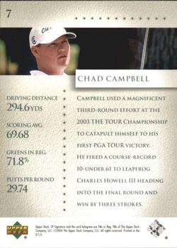 2004 SP Signature #7 Chad Campbell Back