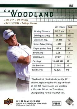 2012 SP Game Used - Retro Rookies #R8 Gary Woodland Back