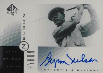 2001 SP Authentic - Sign of the Times #BN Byron Nelson Front
